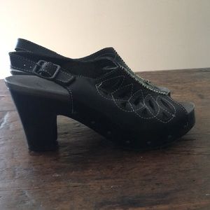 Black Dansko Rowena Clog Sandals